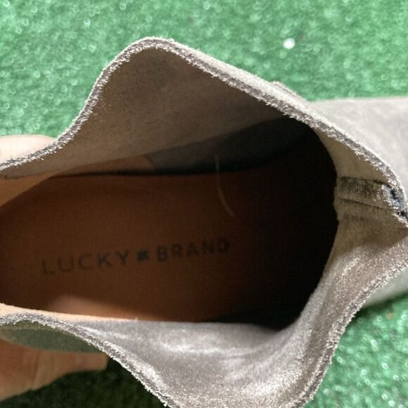 Lucky Brand Lahela Charcoal Suede ankle boots women’s size 6 (OKPM-07-031) - Picture 9 of 10